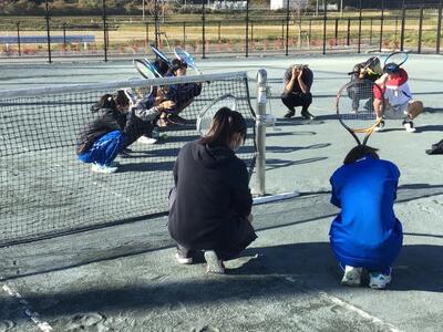 【テニス部の安全確保訓練】